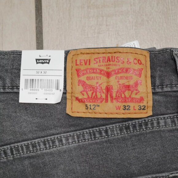 Levis 512 Flex Slim Fit Tapered Leg Stretch Jeans Men's Size 32x32 Black NEW!!!! - Picture 9 of 12